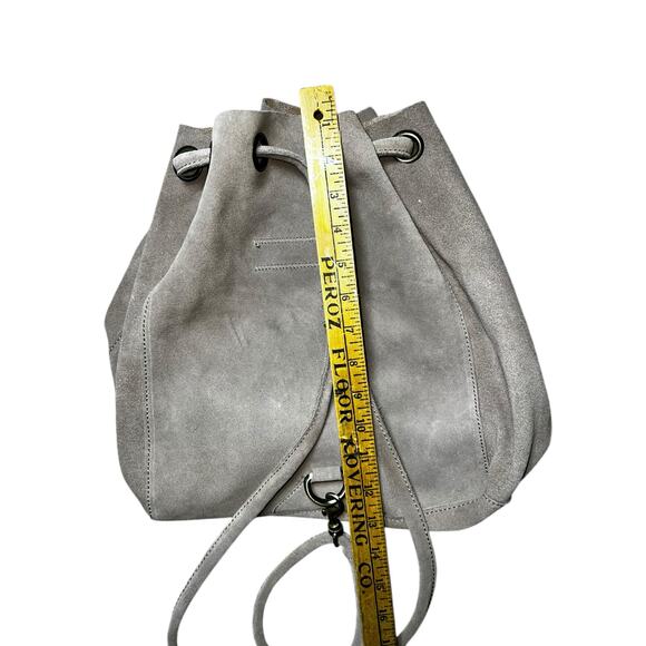 Free People Sundown Wild leather suede sling drawstring backpack Boho - Picture 6 of 13